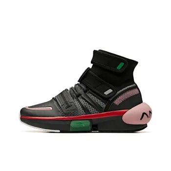 ANTA Basketball Shoes Men High Top Black/Pink/Green