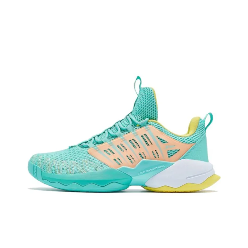 XTEP Cushioning Anti-Slip And Wear-Resistant Coverage Support Low-Top Performance Basketball Shoes Men's Green-0
