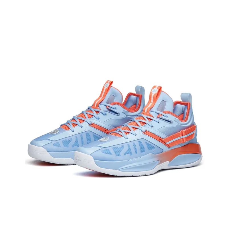 ANTA GH3 Basketball Shoes Men Low Top Blue/Orange-2