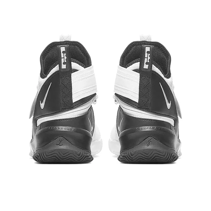 Nike Zoom Soldier 13 FlyEase Cushioned Slip Resistant High Top Performance Basketball Shoes GS Black White-4