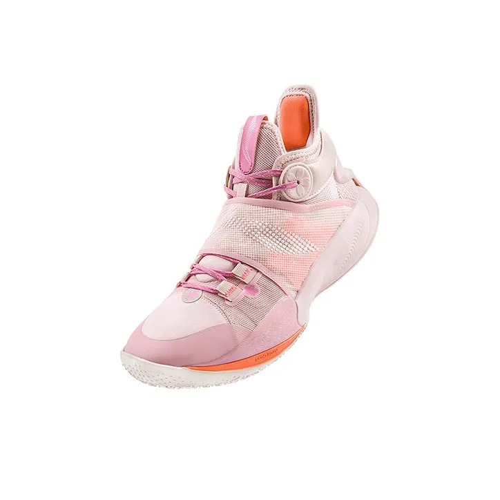 LiNing SONIC 9 Cushioning Anti Slip And Wear Resistant High Top Basketball Shoes Men's Pink-3