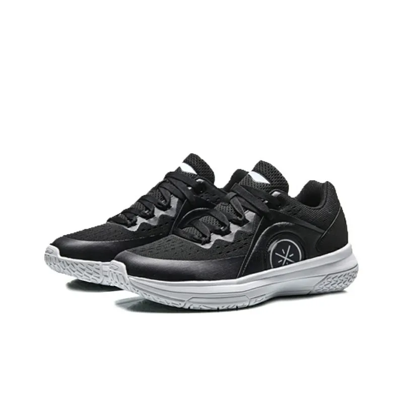 LiNing Phantom Night Cushioning Wear Resistant Low Top Basketball Shoes Men's Black White-2