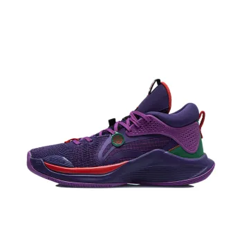LINING SILENCER Basketball Shoes Men Mid Top Deep Vine Purple/Hyacinth Purple