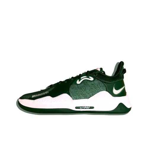 Nike PG 5 Basketball Shoes Men Low-Top Green/White