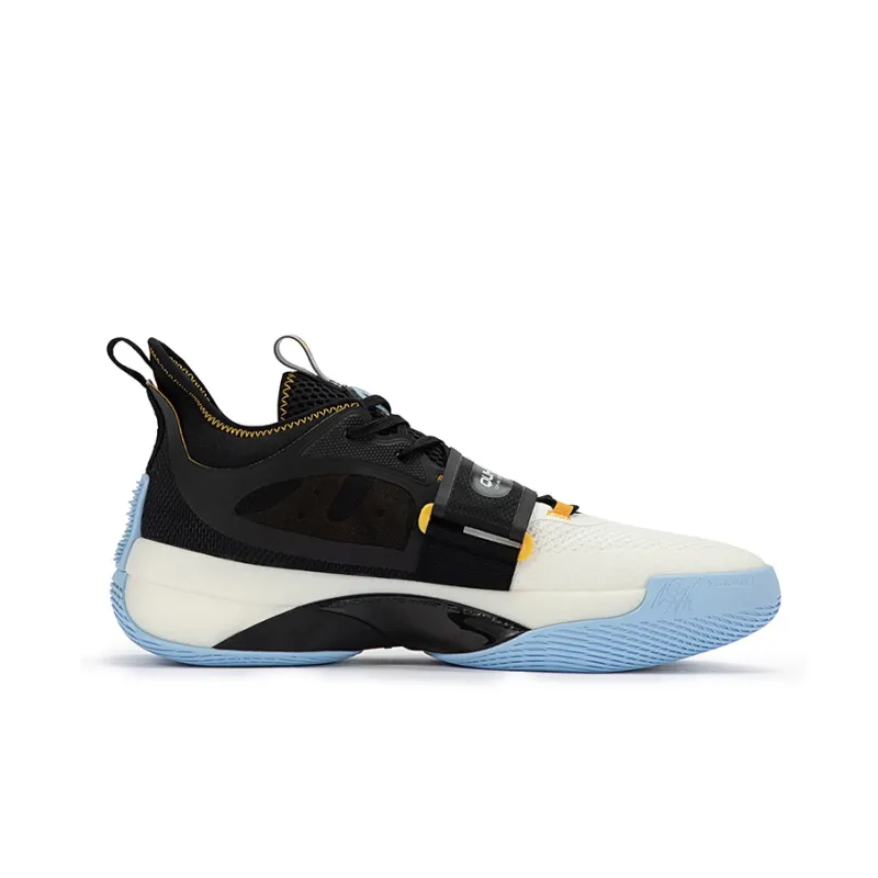 361° Zen 4 Basketball Shoes Men Mid Top Feather White/Obsidian Black-1