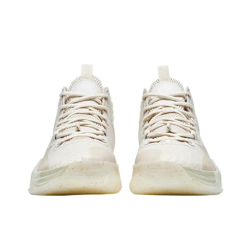 XTEP Royal Wind Generation Basketball Shoes Men High Top Tea White-3