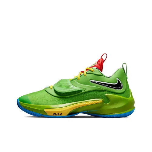 Nike Freak 3 Basketball Shoes Unisex Low-Top Green/Yellow