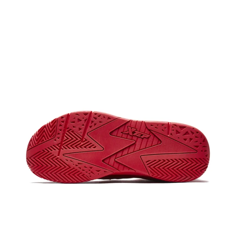 XTEP Cushioning Anti Slip And Wear Resistant Mid Top Basketball Shoes Men's Red-3