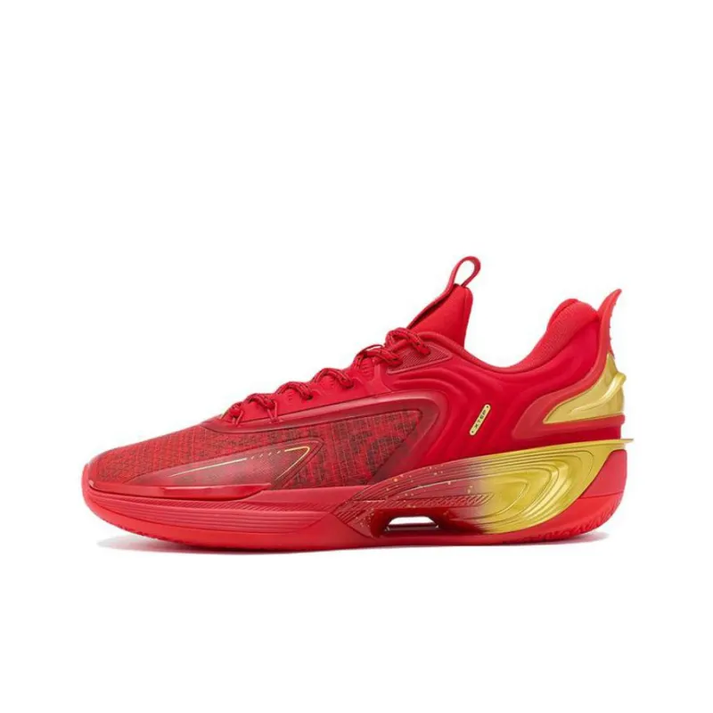 XTEP Levitation 7 Slip-Resistant Cushioning Abrasion-Resistant Low-Top Basketball Shoes Transcend Red-0