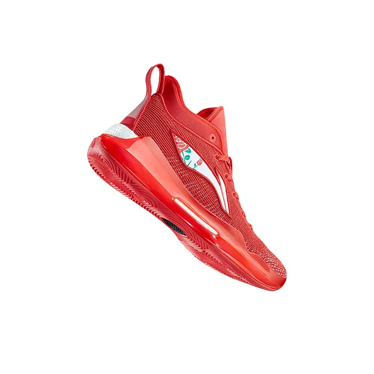 LINING YuShuai 13 Basketball Shoes Men Mid Top Flame Red-4