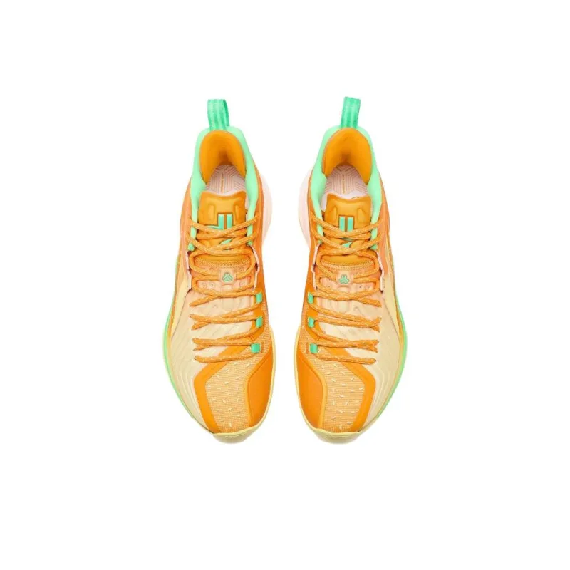 XTEP Jeremy Lin Three Generations Basketball Shoes Men Low Top Orange Yellow/Butter-2