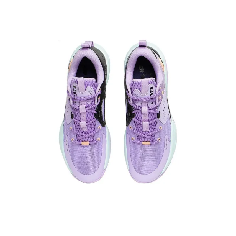 LiNing Wade All Day 7 Abrasion Resistant Breathable Low Top Basketball Shoes Men's Purple Black-3
