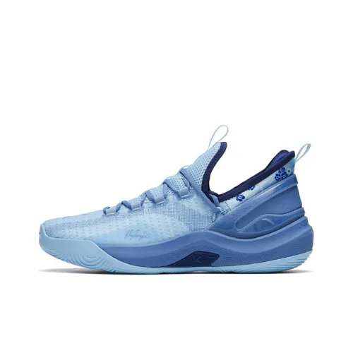 Anta KT Fly Anti Slip Wear Resistant Low Top Basketball Shoes Blue