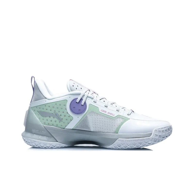 LiNing 6 Throughout The Day Cushioning Anti-Slip Wear-Resistant Breathability Low-Top Basketball Shoes White Gray-1