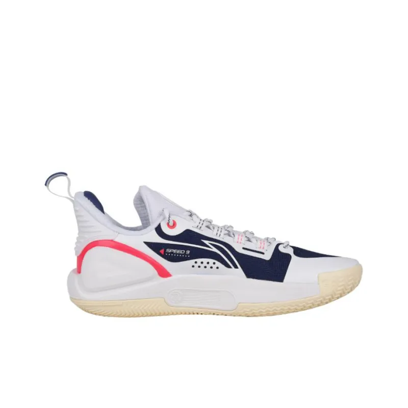LiNing Speed 9 Cushioning Anti Slip And Wear Resistant Low Top Basketball Shoes Men's Blue White-1