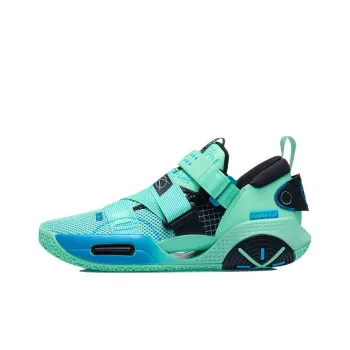LINING All City 9 V2 Basketball Shoes Men Low Top Fluorescent Emerald Green