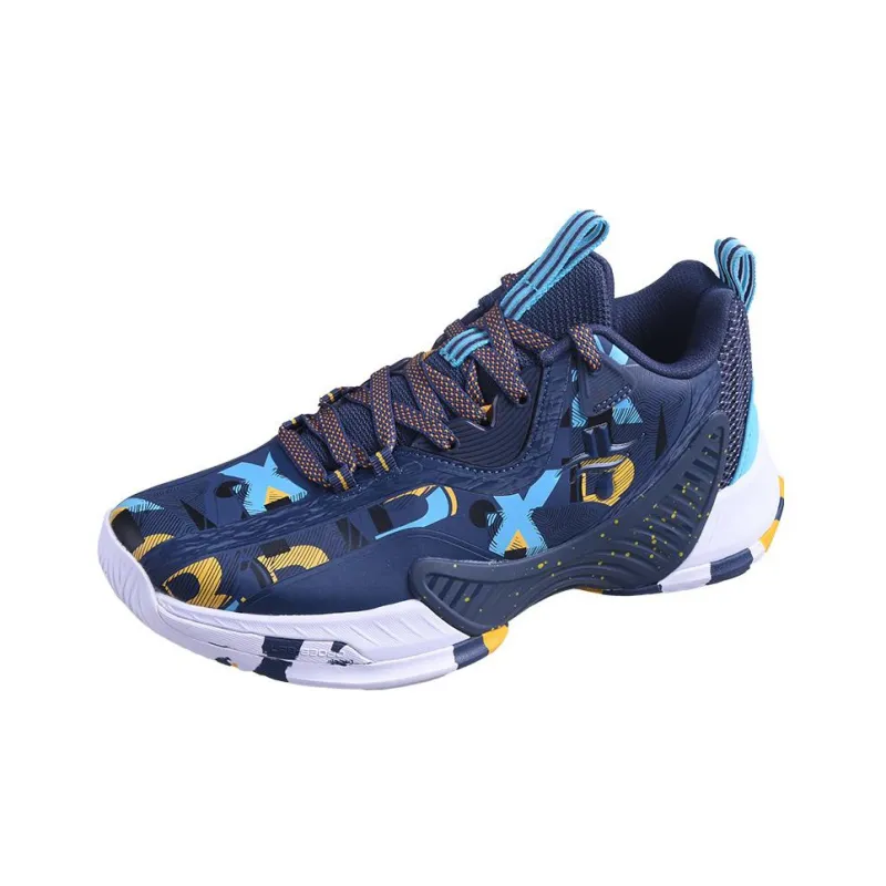XTEP Forest Storm Collection Slip Resistant, Abrasion Resistant, Breathable Low Top Basketball Shoes Men's Blue White-1