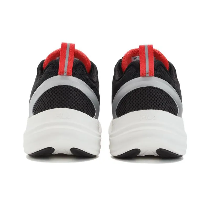 FILA NUVOLE EVO Cushioning Anti Slip And Wear Resistant Low Top Running Shoes Men's Black White-3
