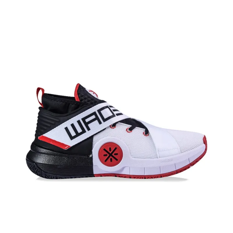 LiNing All City 7 Wade Collection Slip-Resistant Lightweight Wear-Resistant Mid-Top Basketball Shoes White Black-1