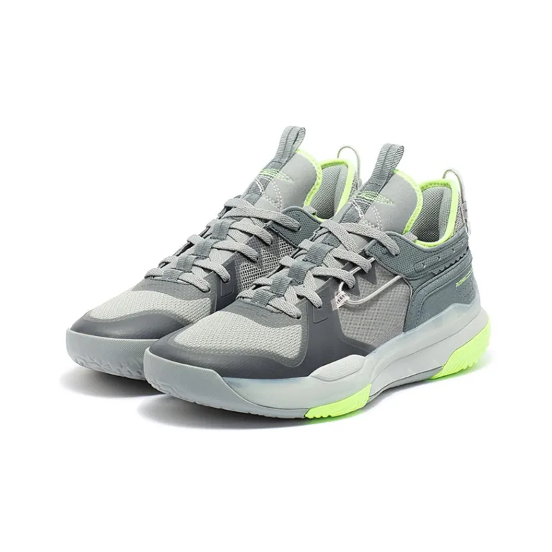 361° Burning Battle 3.0 Basketball Shoes Men Low Top Light Gray-2