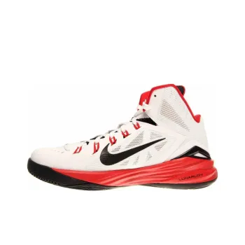 Nike Hyperdunk 2014 Cushioning Anti Slip And Wear Resistant Mid Top Basketball Shoes Men's Black White Red