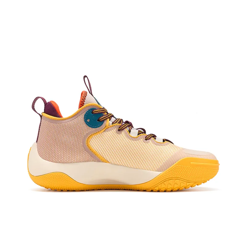 PEAK Star Move Anti Slip And Wear Resistant Cushioning Rebound Mid Top Basketball Shoes Multicolor Wood-1