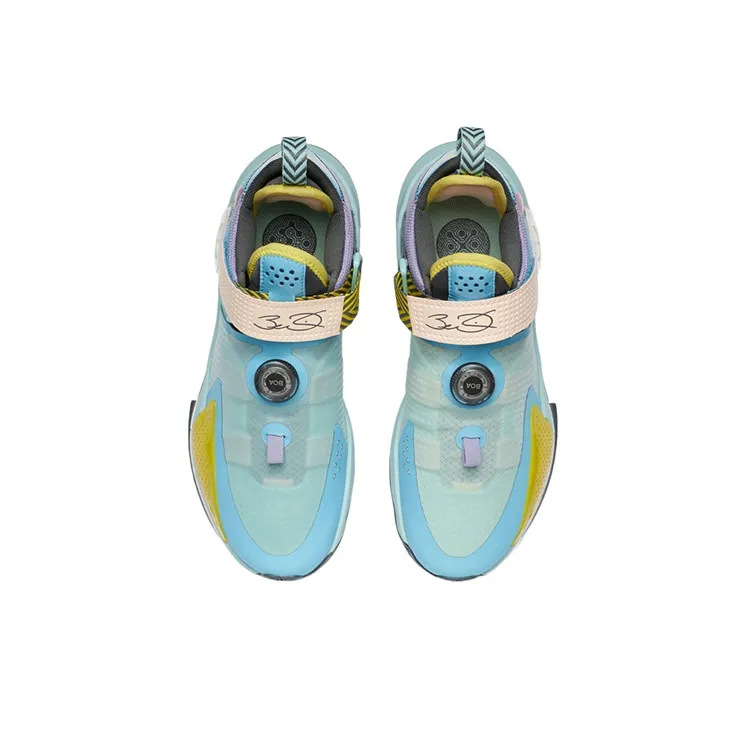 LINING Wade Fission 7 Basketball Shoes Men Low Top Eggshell Blue/Norway Blue/Light Blue Purple-3