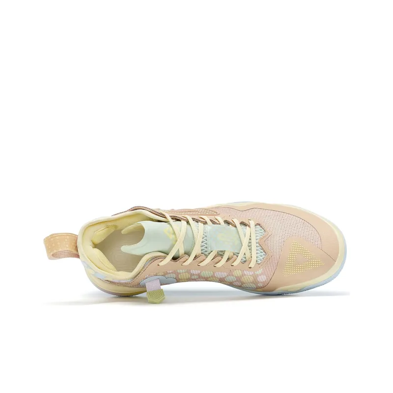 PEAK Wiggins AW1 Anti Slip Wear Resistant Low Top Basketball Shoes Men's Pink Replaceable Version-3