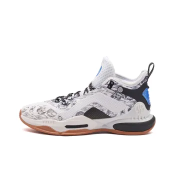 361° AG 2 Aaron Gordon AG2 Totem Cushioning Anti Slip And Wear Resistant Mid Top Basketball Shoes Knitted Fabric White