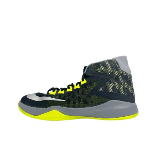 Nike Zoom Devosion Basketball Shoes Men High-Top Black/Yellow