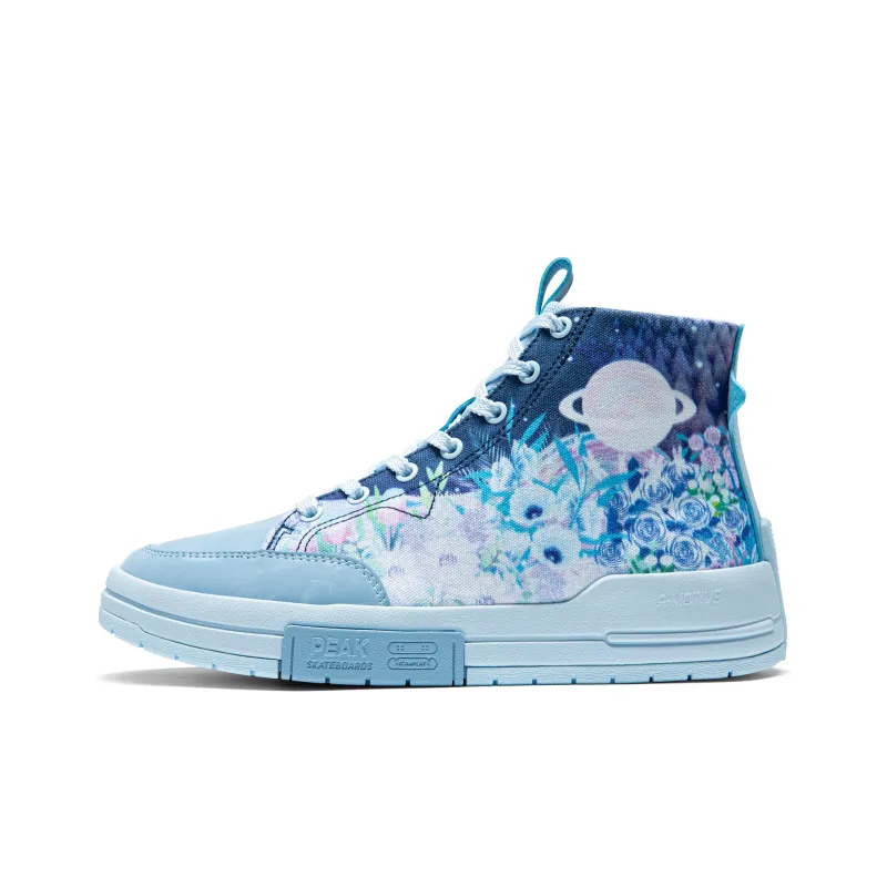 PEAK High Top Skateboard Shoes Women's Azure-0