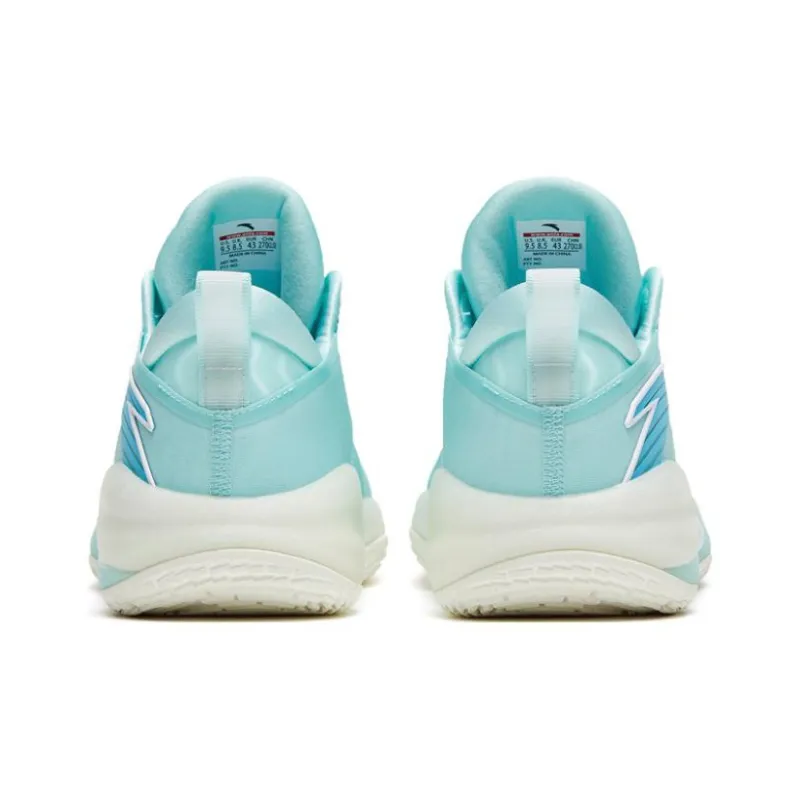 Anta Cement Bubbles 3 Anti Slip Wear Resistant Low Top Basketball Shoes Men's Refreshing Blue-3