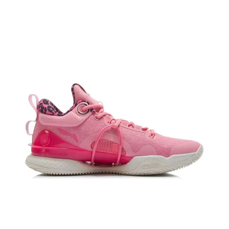 LINING Speed 8 Basketball Shoes Men Low-Top Geranium Pink-1