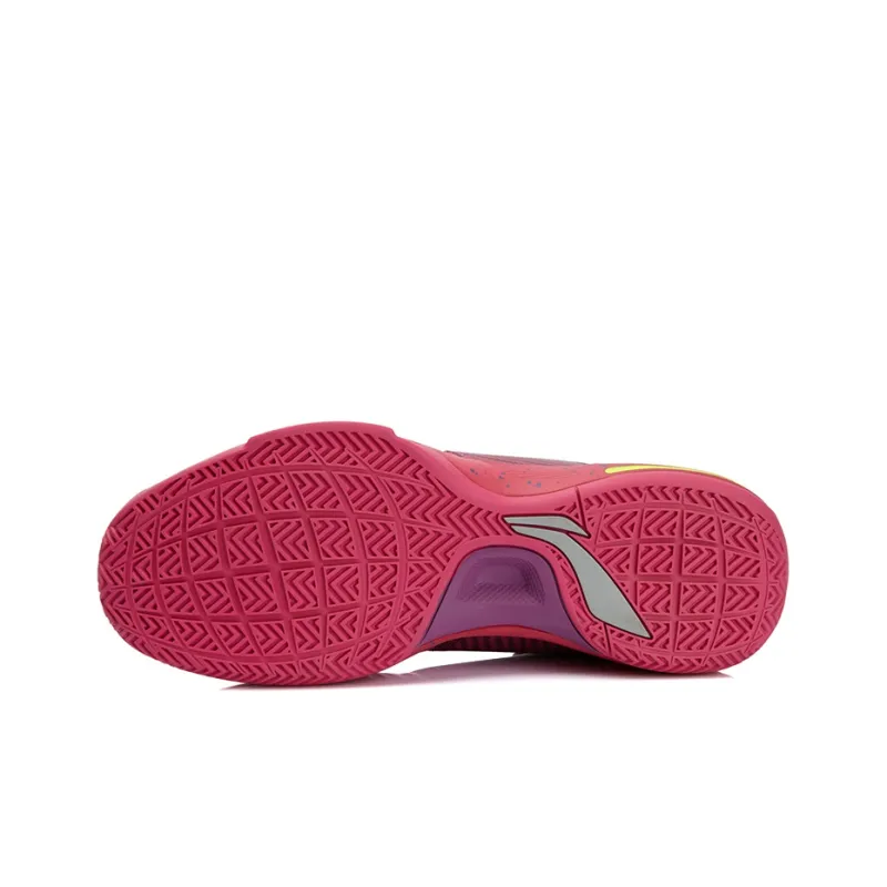 LiNing Speed 1 Mid Top Basketball Shoes Men's Rose Red-4