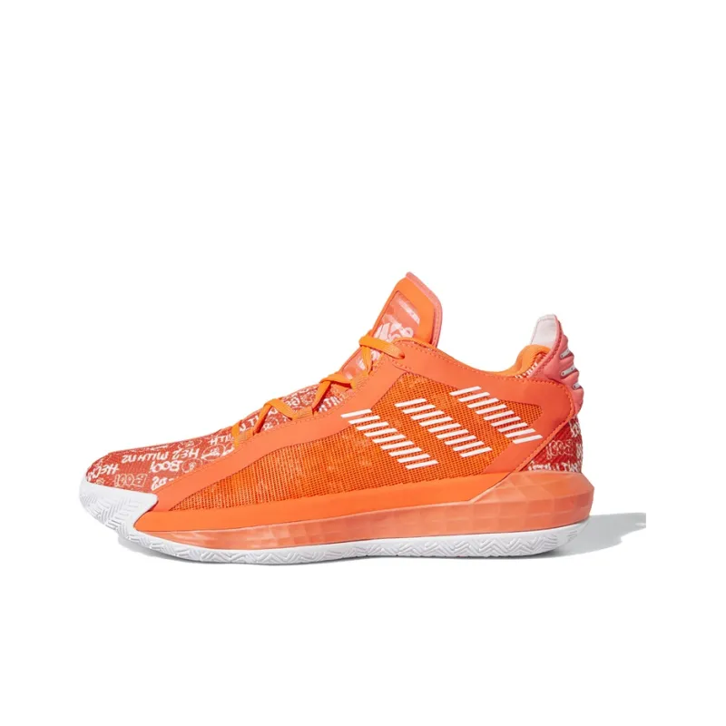 Adidas Dame 6 Solar Red White-0