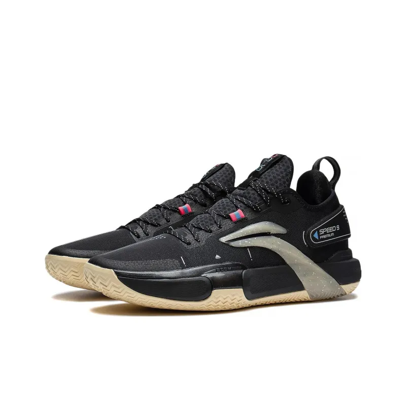 LiNing Speed 9 Premium Cushioning Anti-Slip And Wear-Resistant Coverage Support Low-Top Basketball Shoes Black-2