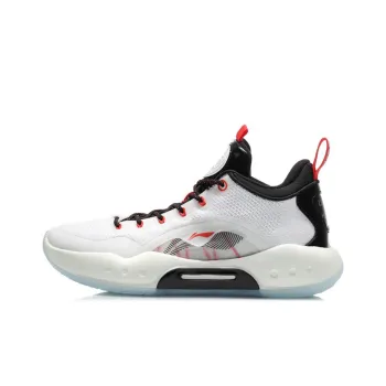 LiNing Shuai 14 Low Cushioning Anti Slip And Wear Resistant Mid Top Basketball Shoes White Black