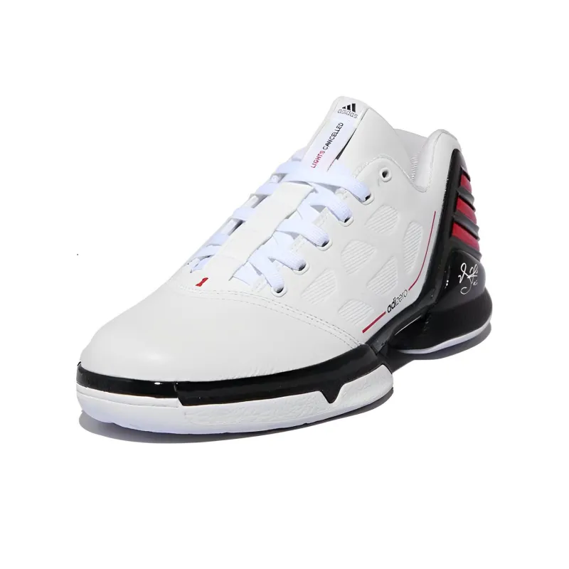 Adidas AdiZero Rose 2 Low Cushioning Wear-Resistant Low-Top Basketball Shoes Men's White-1