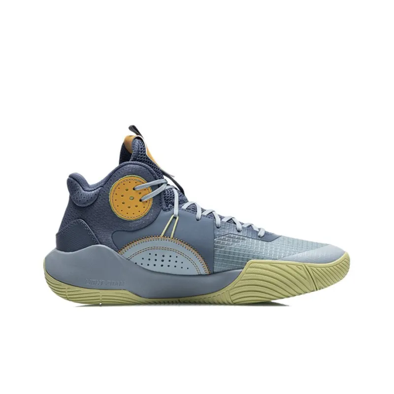 LINING Sonic 9 Team Basketball Shoes Men Mid Top Flint Blue/Cloud Gray Blue-1