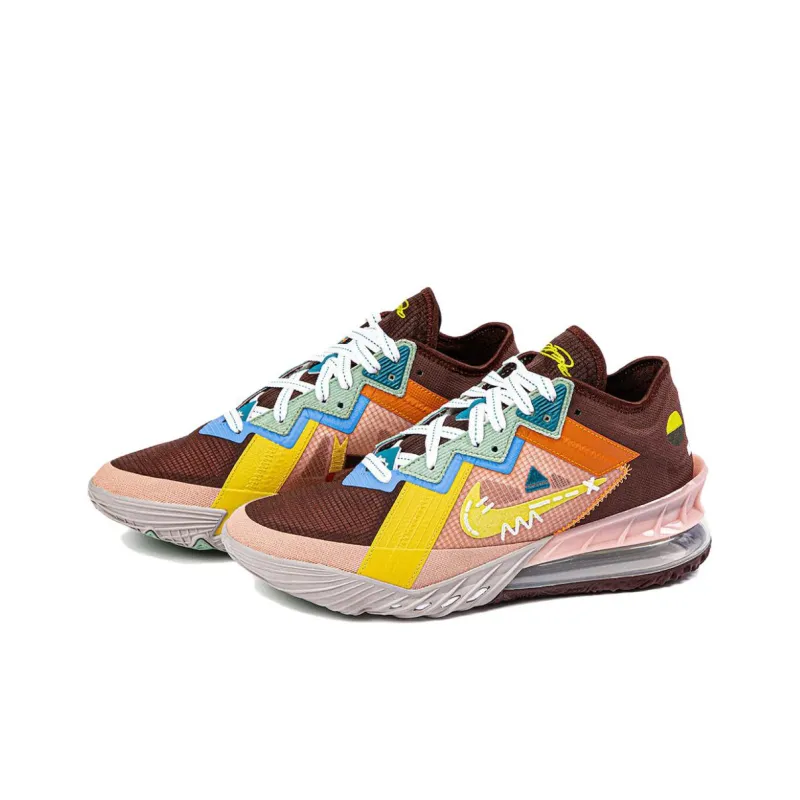 MIMI PLANGE x Nike Lebron 18 Low Mad King Anti Slip Wear Resistant Mid Top Basketball Shoes Unisex-2