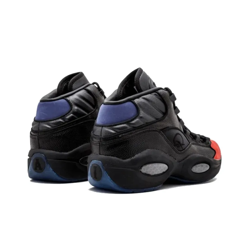 Reebok Question Packer Cushioning Anti Slip And Wear Resistant Mid Top Performance Basketball Shoes Men's Black-2