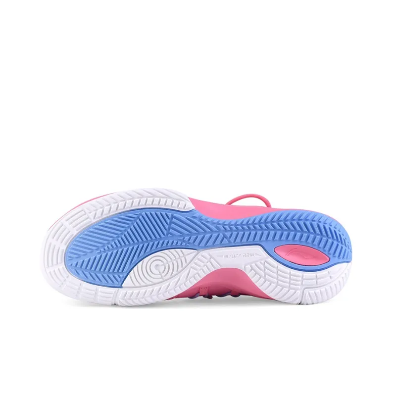 LiNing SONIC 8 TD Team Edition Mid Top Performance Basketball Shoes Men's Pink White-4