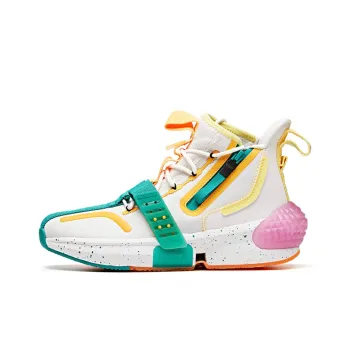 Dragon Ball Super x Anta 'Gotenks' Dragon Ball Z Anti Slip Wear Resistant High Top Basketball Shoes Women's White Green