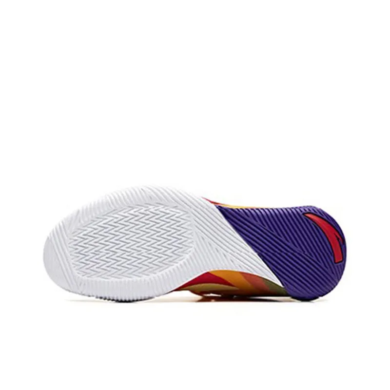 Anta Basketball Collection Low Top Basketball Shoes Men's Yellow Red Purple-3