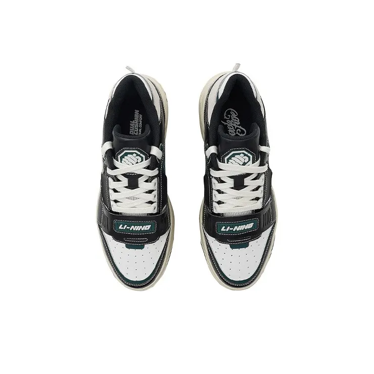LiNing Rookie Grasses Are All Soldiers Cushioning Anti Slip And Wear Resistant Low Top Basketball Shoes Black White-2