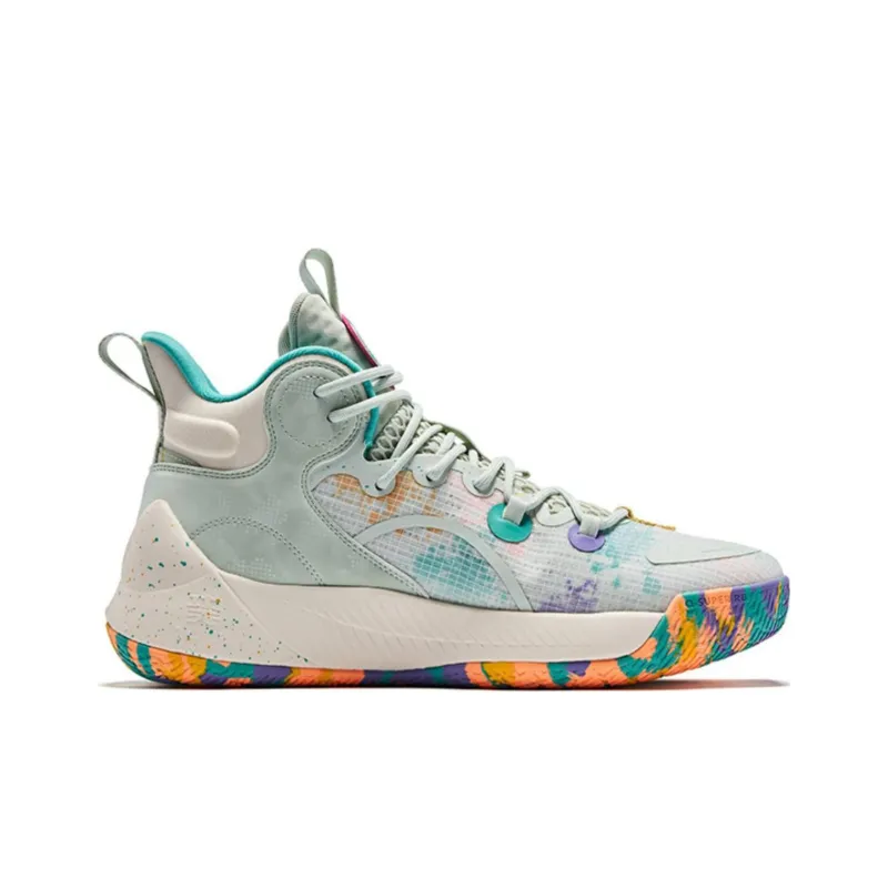 QIAODAN Busters 3Elite Abrasion Resistant Breathable High Top Basketball Shoes Men's Green-1