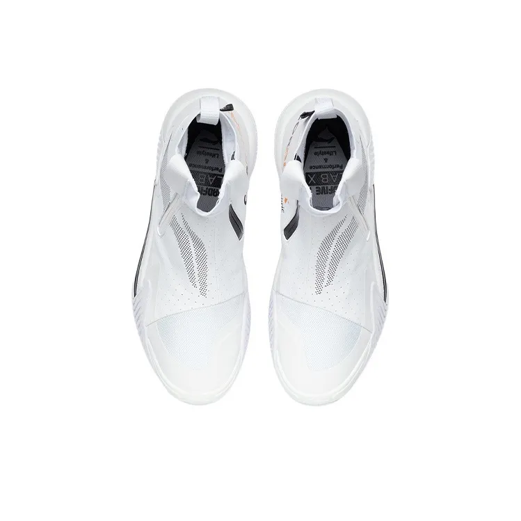 LiNing Badfive 2 Wear Resistant Slip Resistant High Top Performance Basketball Shoes Men's Standard White-3