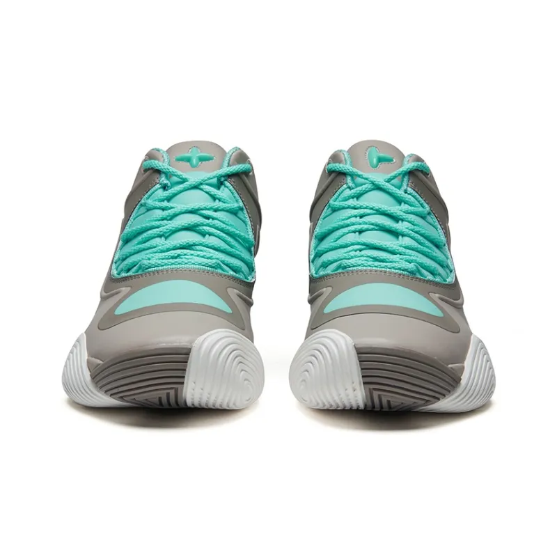 EQLZ EQUALIZER Cushioning Anti-Slip And Wear-Resistant Coverage Low-Top Basketball Shoes Men's Gray Green-4