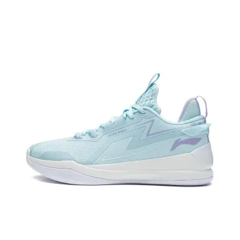 LiNing Flash 2.0 Durable Breathable Low Top Basketball Shoes Light Ice Blue