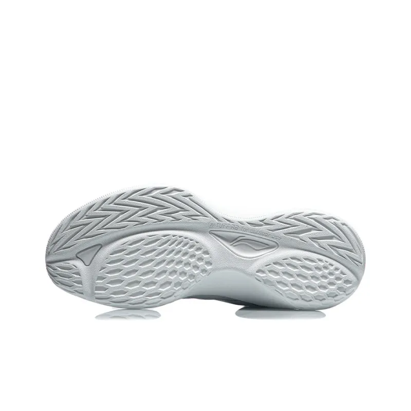 LINING Combat Low Basketball Shoes Men Low Top White/Gray-4